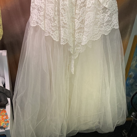Vintage 1950’s white wedding dress. Size xs. 32” chest‎ 24” waist. Bag b53 ACE - Picture 5 of 9